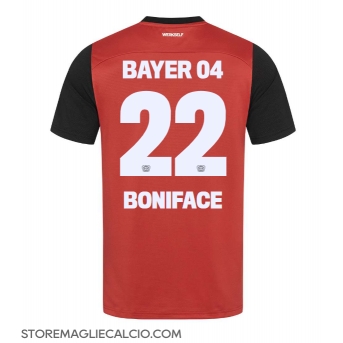 Bayer Leverkusen Victor Boniface #22 Maglia Gara Casa Repliche 2024-25